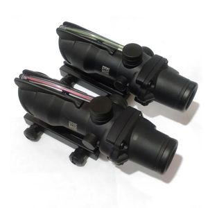 Zielfernrohre Trijicon Scope ACOG 4X32 Style Real Fiber Optic Rot oder Grün beleuchtetes Visier LL