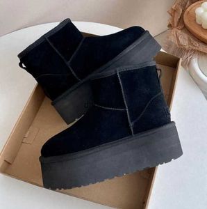 Mini designer plataforma bota mulher tazz chinelos tasman slides inverno austrália botas de neve fundo grosso quente botas fofas