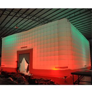 Hurtowa reklama Giant Giant Inflatible Party Namiot, namiot sześcienny LED LED z Light Zmiana do wynajęcia i sprzedaży