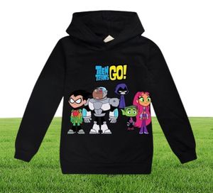 2-13 anni Teens Titan GO Abbigliamento Felpa con cappuccio Ragazze T-shirt Moda Ragazzi Magliette Ragazzi Manica lunga Pullover Maglione LJ201216226n8604727