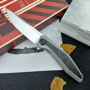Knife 0470 D2 Steel Outdoor Flipper Blade EDC Tacitcal Utility Folding Knife Hunting Survival Gear Titanium Handle Camping Tool
