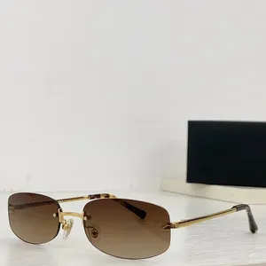 Солнцезащитные очки 2024, модные современные овальные женские брендовые дизайнерские винтажные металлические солнцезащитные очки в стиле панк, женские выставочные оттенки