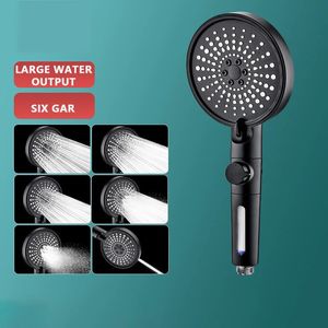 6 Modes Adjustable Shower Head High Pressure shower Water saving Rainfall Faucet Bath for Bathroom 240108