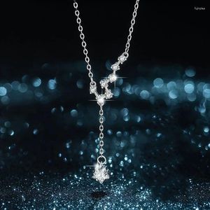Chains Arty Tiny Spot Necklace Zircon Rhinestone Pendantfor For Women Luxury Neck Jewellery Metal & Pendants Accessories