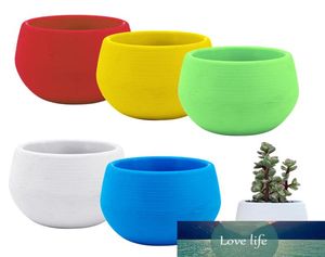 5st Flower Pots Decorativ Nursery Pots för suckulenter Dekor Växter Desktop Blommor Krukor Vackra Elegant Office Decoration7620026