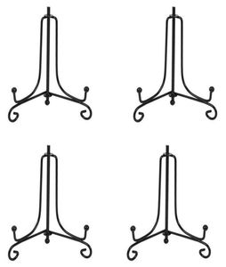 Hooks Rays 4 Packiron Ekran Stand Siyah Demir Şövale Plakası PO Tutucu Resim Çerçeveleri Yemek Kitapları Dekoratif Pl8182411