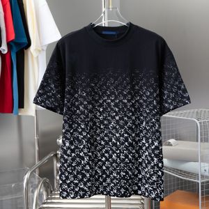 Designer mass camisetas de gradiente letras de algodão de algodão Camiseta casual camisetas de alta qualidade com manga curta de luxo de luxo de luxo de luxo