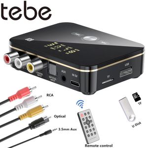 Connectors Tebe Nfc Bluetooth 5.0 Audio Adapter 3.5mm Aux Rca Wireless Receiver Transmitter Optical/coaxial Music Adapter with Ir Remote