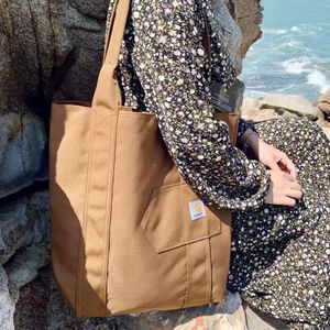 Su geçirmez büyük açık cep çantası Khart Tote Çanta Tuval Öğle Çantası Çanta Modeli ve Modeli