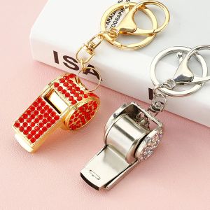 Exquisite Whistle Key Chain Creative Metal Whistle Car Key Chain Pendant Bag Bag Hanging Jewelry