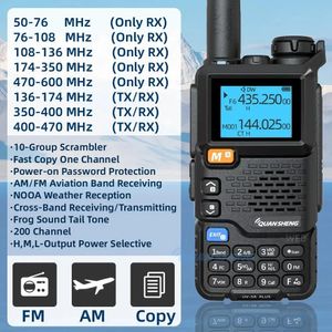 Talkie Walkie Talkie Quansheng UV 5R Plus Walkie Talkie Portable Am Fm Two Way Radio Commutator VHF Station K5 Receiver Ham Wireless Set
