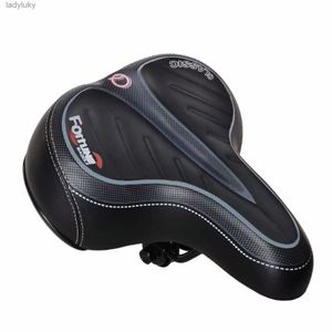 Bike Saddles Comfortable Wide Big Bum Bike Bicycle Gel Cruiser Extra Sporty Soft Pad Saddle For Cycling Mountain Road Bicycles Seat CushionL240108