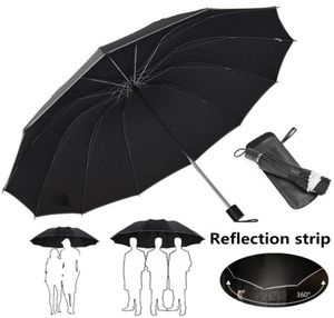 大きな折りたたみ傘の男性雨の女性3倍自動風力傘1012リブパラソル雨量6881508