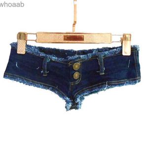 Kadın Şortları Moda Püsküllü Bel Low Rise Bel Sıcak Kısa Kesik Kotu Ganimet Seksi Kot Şort Vintage Sevimli Mikro Mini Kısa Kulüp Wear FX35 YQ240108