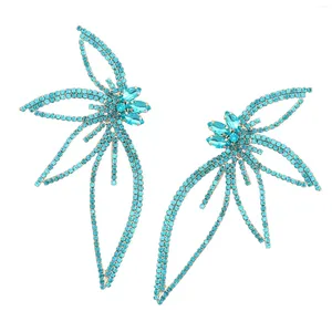 Dangle Earrings Colored Rhinestone Flower Nickel-Free Lead-Free Hypoallergenic For Banquet Gown Travel Ears Decor