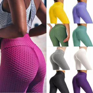 Leggings con bottino con fessura per il culo Abbigliamento donna Leggins senza cuciture anticellulite Push Up Vita alta Sollevamento Pantaloni sportivi da yoga Fitness