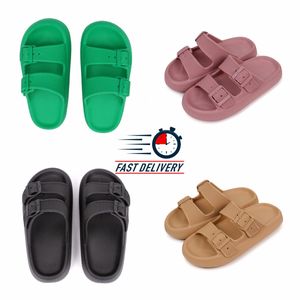 Designer Slide Slid Sliders Paris Easy Sandals tofflor Summer Sandles Flip Flops Mens Women Hotel inomhus läder gummi Flat Clogs Storlek 35-45