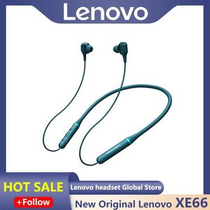 Earphones Original Lenovo XE66 TWS Dual Dynamic Neckband Headphones Bluetooth Wireless Earphones IPX5 Waterproof Sports Headset with Mic