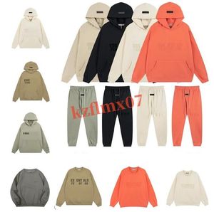 2024 Tasarımcı Erkek Kadınlar Essentia Sweater Hoodie Bahar Büyük Boy Sonbahar Korku Ess Silikon Kaykay Yüksek Tanrı Hoody Unisex Hooded