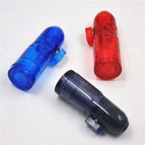 Snuff Snorter Acryl Bullet Rocket Snorter Snuff Bottle Tragbarer Taschenspender Mix Farben für Pfeifen 11 LL