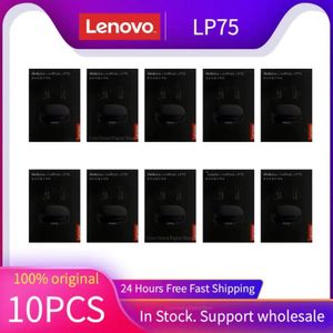Earphones Lenovo LP75 5/10 Piece Wireless Bluetooth earphones Sports Waterproof Headphones HiFi Sound Quality Earbuds Wholesale