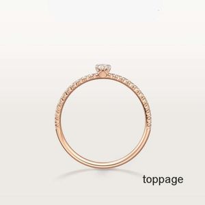 Eart Love Diamond Ring Designer Jewlery Engagement Eheringe für Frauen Luxus Roségold Titanium