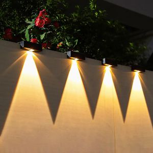 LED Solar Garden Lights Super Bright Waterproof Powered Lamps Balcony Stairs Street Lighting Outdoor Sunlight LED 240108