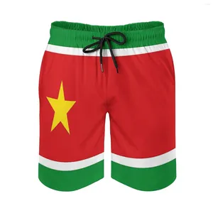 Herren -Shorts Anime Beach Flagge von Guadeloupe Loose Elastic Vintage Hawaii Hosen Verstellbarer Kordelschnüre atmungsaktiv