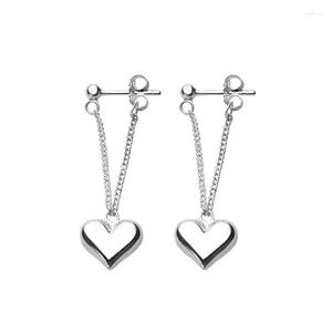 Dangle Earrings 925 Silver Needle Long Chain for Women Fashion Vintage Love Heart Party Party Gdedder Jewelry EH1867