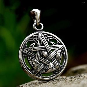 Pendant Necklaces Classic Stainless Steel Star Of David With Viking Moon For Men Religious Fashion Symbol Jewely Wholesale