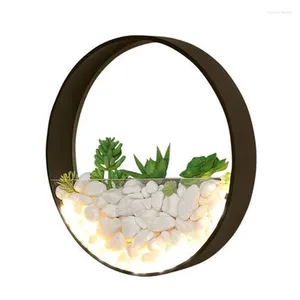 Wall Lamps Nordic With Plant Stone Modern Led Lights Creative Bedside Bedroom Lamp Wedding Room Staircase Living Aisle