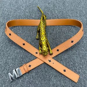 Designer Fashion Belt Man Women Brand Belt äkta läder Guld Silver Big Letter Buckle Belt Bredd 3,4 cm 8 Stilar Storlek 105-125 cm Högkvalitativ affärsbälten