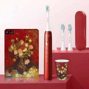 Toothbrush NEW SOOCAS Van Gogh X3U Electric Toothbrush Green Ultrasonic Sonic Tooth Brush Upgraded Typec Fast Chargeable Adult IPX7 Waterpro