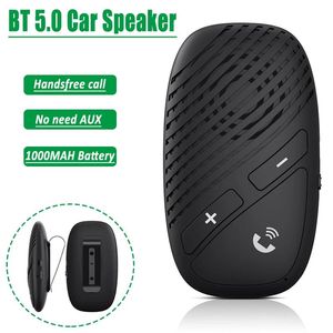 Głośniki Bluetooth 5.0 Audio Odbiornik Zestaw samochodowy 1000 mAh Call Call Cilp Sun Visor Bezprzewodowy głośnik Bez Aux Akcesoria adaptera samochodu