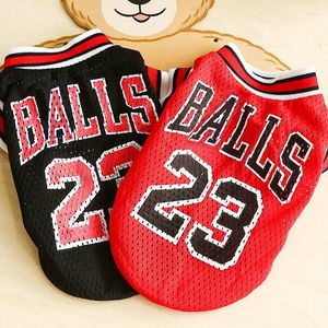 Hundkläder Pet Clothes Summer Sports Vests Mesh Basketball Team Uniform Shirts For Chihuahua Storlek XXS-L-produkter