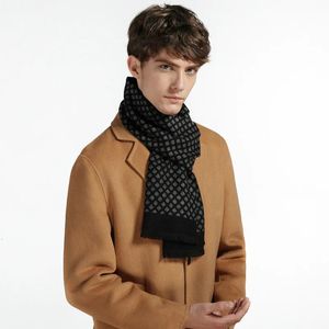 Luxury Plaid Men Scarf Autumn Winter Men's Cashmere Scarves Warm NeckerChief Soft Long Pashmina Shawl Pojkvän gåvor 240108