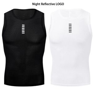 Reflect light Cycling Base Layers Cycle Undershirt Sport Vest Cycling Jersey Underwear Sleeveless Mesh Vest Bicycle Clothing 240108