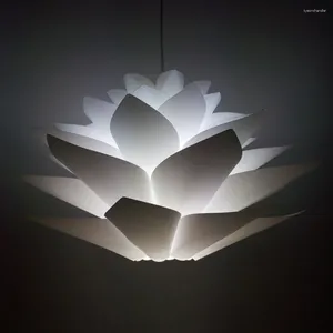 Pendant Lamps Lamp Shade DIY Chandelier Light White Decorative Puzzle Cover Hanging Fixutre Decor 50cm