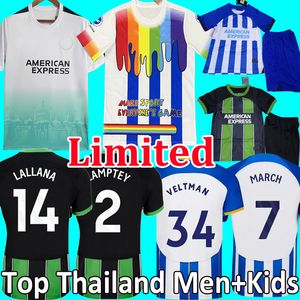 23 24 Joao Pedro Ansu Fati Soccer Jerseys 2023 2024 Rainbow Laces Fans Player Version Maupay Ferguson Mitoma March Adingra Gross Men Kids Kits Sock Football Shirts