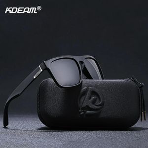 サングラスKDEAM NEW 2019 Summer Sunglasses Mens Sports Sun Glasses Polarized Women Brand Mirrer Square UV400ケースKD156