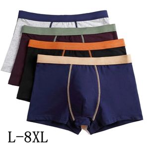 Baumwollunterwäsche Herrenunterhosen Herren Schweißabsorbierende U-Konvexe Boxershorts Lose Unterhosen Übergröße Vollständig atmungsaktiver Boxer 240108