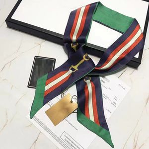 Halsdukar brev tryckt siden halsduk designer huvudduk för kvinnor mode lång handtag väska halsduk en enda axel ryggsäck bagage band huvudduk rbks