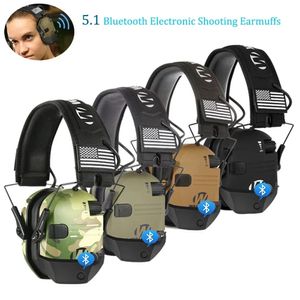 5.1 Bluetooth Anti-Noise Shooting Headset Electronic Shooting Earmuffs Hunting Tactical Headset Hearing Protection Earmuffs 240108