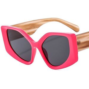 NEW Sunglasses Women Cat Eye Sun Glasse Oversize Frame Eyewear Anti-UV Spectacles Eyeglasses Colorful Patterns Ornamental