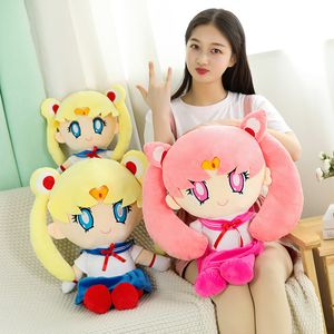 Kawaii Sailor Moon Plush Toys 25cm Söt Tsukino Usagi fyllda anime plyschdockor gåvor till flickor hem sovrum dekoration