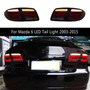 Dla Mazdy 6 LED Light Ogon 03-15 Streamer Turn Signal Hamule Odwrotne Parking Parking Zespół tylna tylna lampka