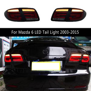 Para mazda 6 led luz traseira 03-15 streamer sinal de volta freio reverso estacionamento correndo montagem da luz traseira lâmpada traseira acessórios do carro