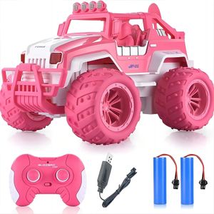 RC Toys Girls Hediye Pembe Hediyeler Oyuncak Tırmanma Araba Uzaktan Kontrollü Off Road Aracı Çocuklar Noel 240106