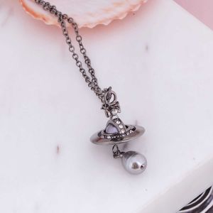 2024 Designer Xitai Queenjewellery Pendant Necklaces of the Baroque Bead Water Droplet with a Luxurious and Three-dimensional Water Droplet Ufo Necklace