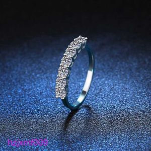 S61O Designer Tiffanset Band Rings Mozan Diamond Ring 925 Female Sterling Silver T Home Morsang Stone Tiktok Princess Seven Row Drill Jingqiang skak